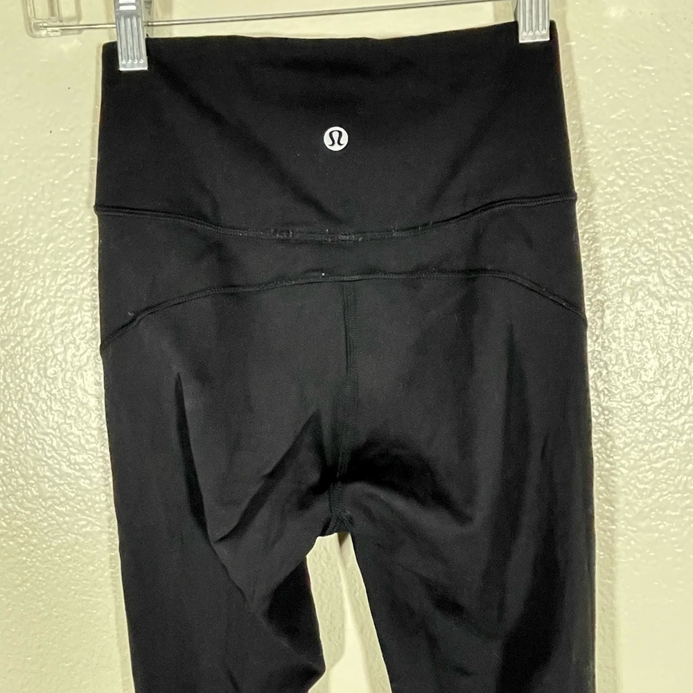 Lululemon Solid Black Full Length Leggings/ Sz 2 … - image 5